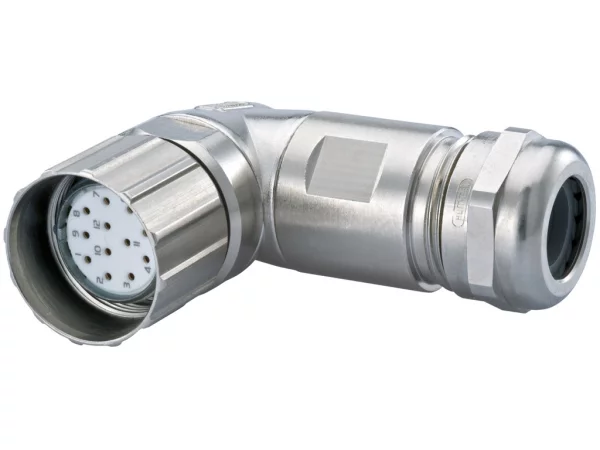 Right Angle Connector, Female Thread with positioning