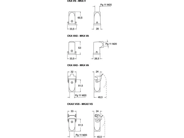 hood, size 21.21, CKA zinc, 2 pegs, 1xM20 side