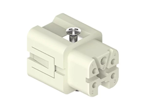 female insert, size 21.21, 4p+PE, silver, spring, 10A, 400V