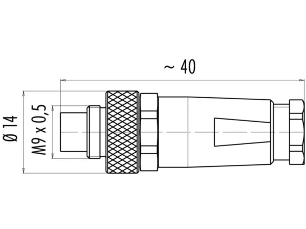 Male cable connector