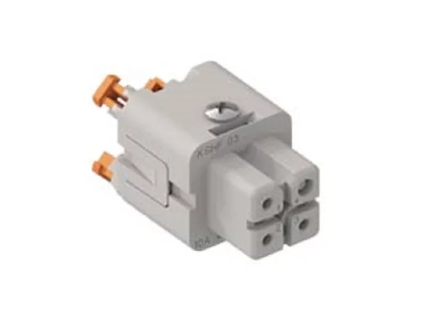 female insert, size 21.21, 3p+PE, silver, SQUICH, 10A, 400V