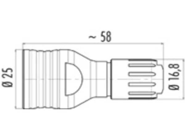 Adapter for a cable-cable connection to mate a panel mount connector
