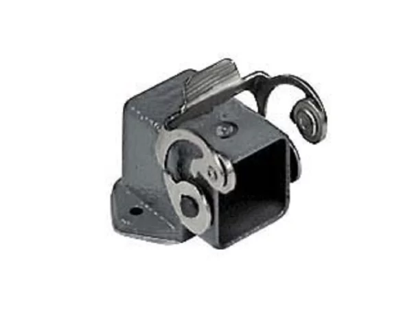 bulkhead mounting housing, angled, size 21.21, E-Xtreme alu, 1 lever stainless steel