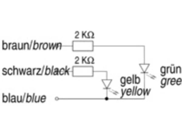 PCB with two LEDs green/yellow