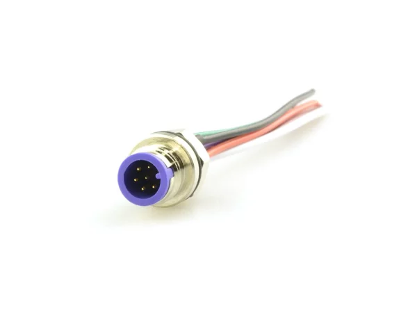 Mini C male panel mount connector