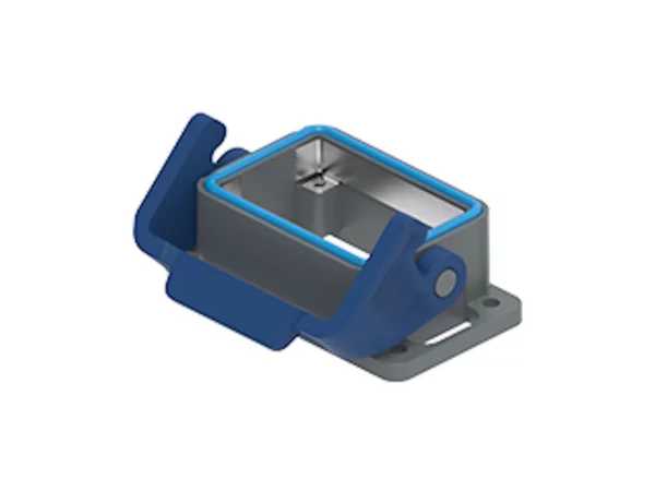 bulkhead mounting housing, size 44.27, T-TYPE /C plastic, 1 lever, PE-jumper