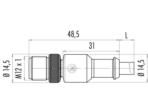 Male cable connector