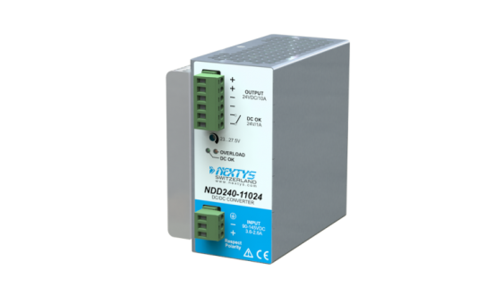 Nextys 110Vdc DC/DC converter 240W ideal for Railway applications