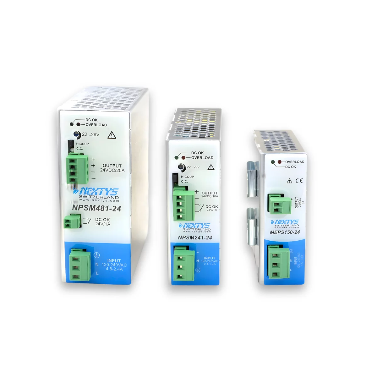 Delta en Nextys 24V DC DIN-rail power supplies