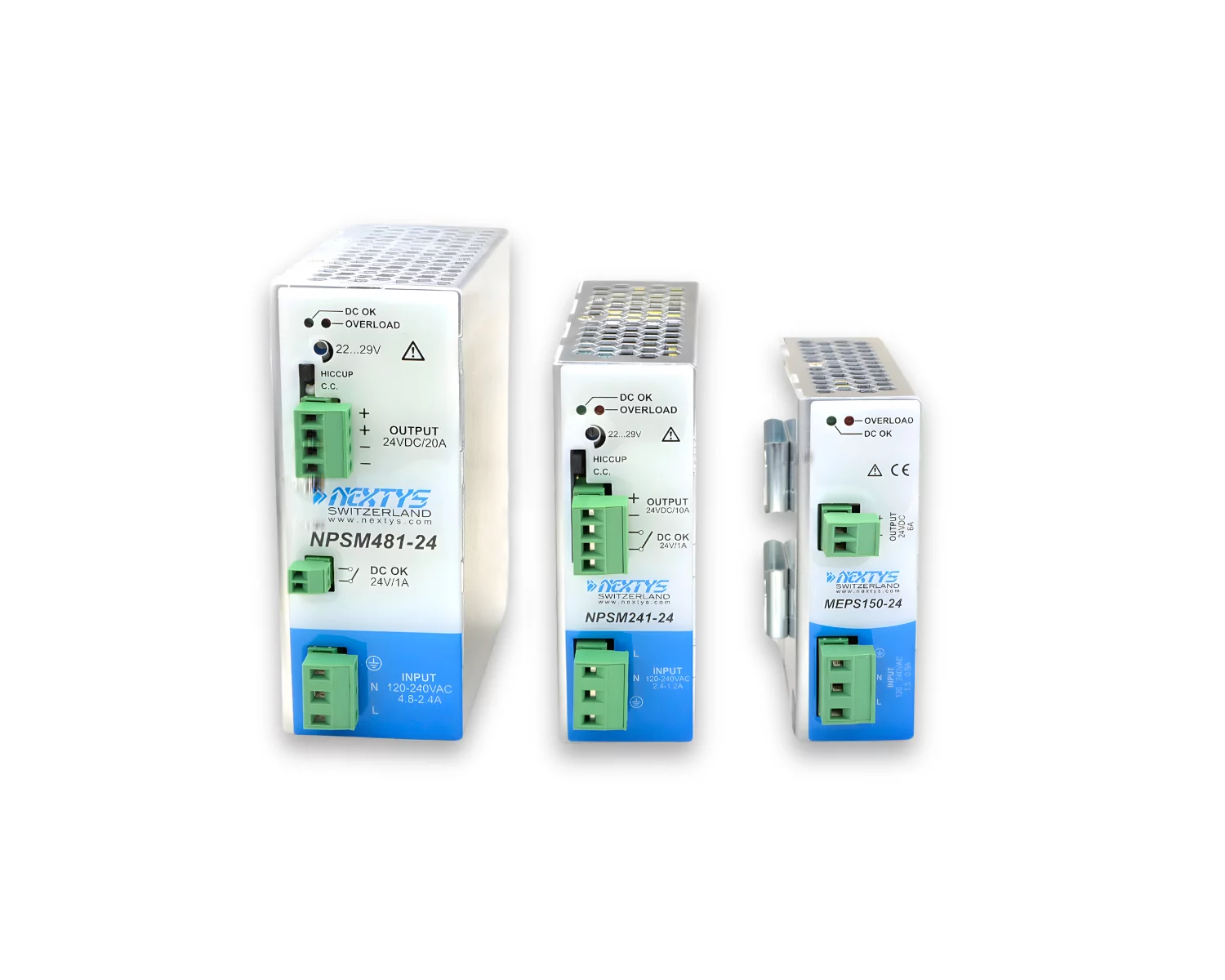 Delta en Nextys 24V DC DIN-rail power supplies