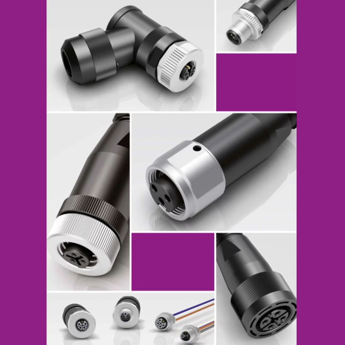 Binder M12 power connectoren