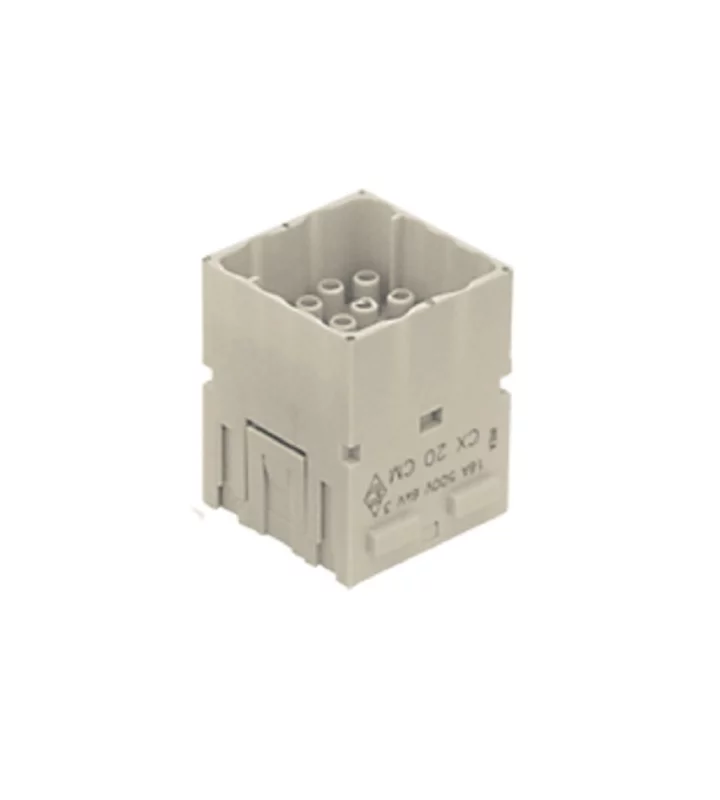 male insert, MIXO, 2MU, 20p, crimp, 16A, 500V