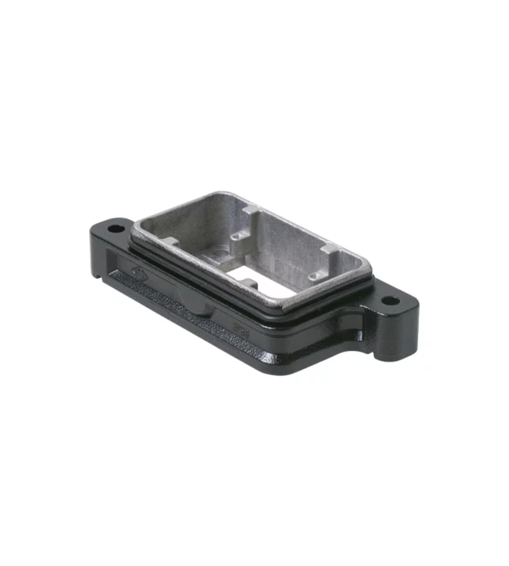 bulkhead mounting housing, size 57.27, IP68 alu, screw locking