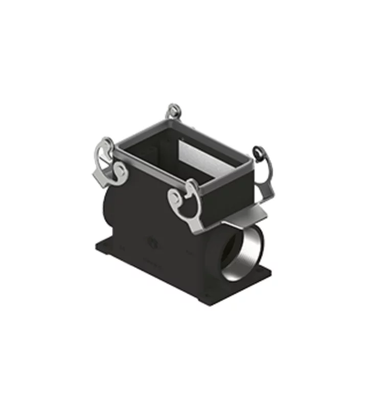 surface mounting housing, size 66.40, W-TYPE alu, 2 levers stainless steel, 1xM32 side