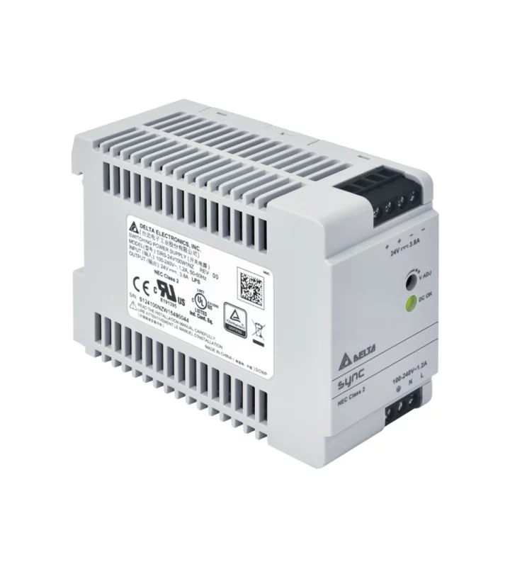 Power supply, 1Ph, 91W, DIN Rail, AC/DC, 24 Vdc, 3,8 A