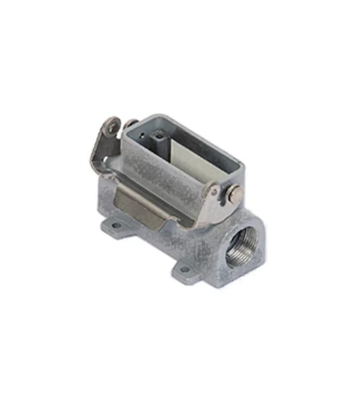 surface mounting housing, size 49.16, EMC alu, 1 rigid lever, 2xM25 side