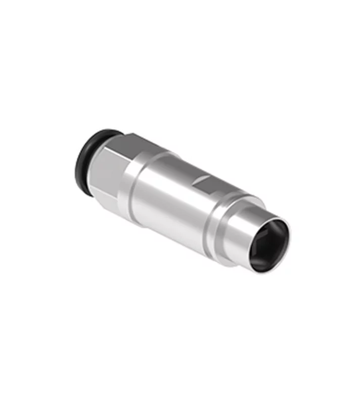female contact, pneumatic, 8,0mm external, straight, quick-fitting, with shut-off valve