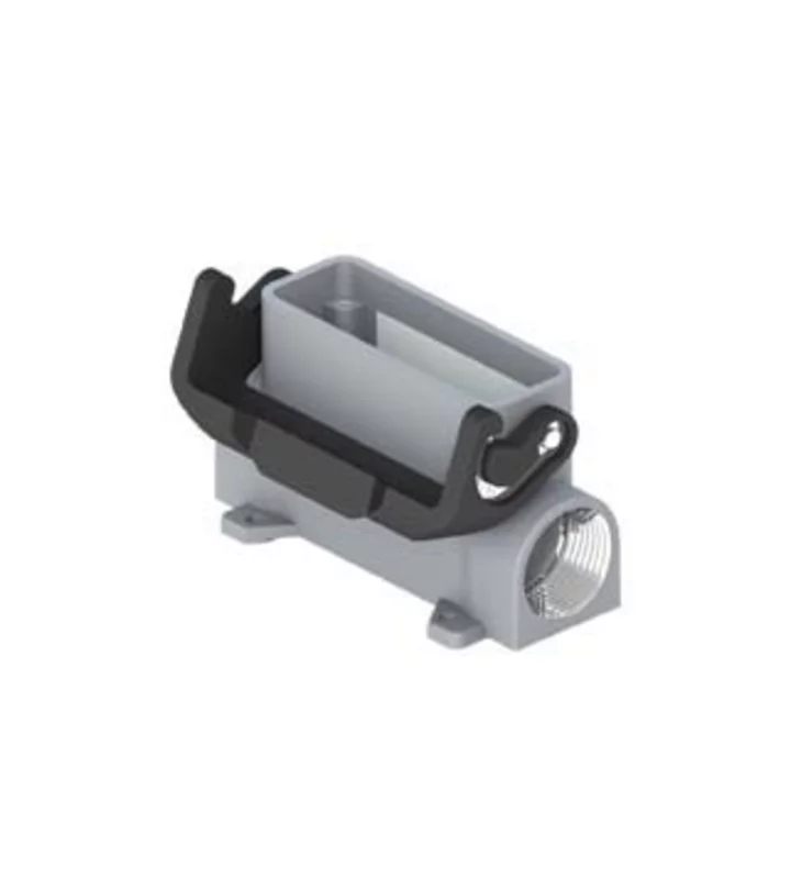 surface mounting housing, high, size 66.16, IL-BRID alu, 1 lever, 1xPG21 side