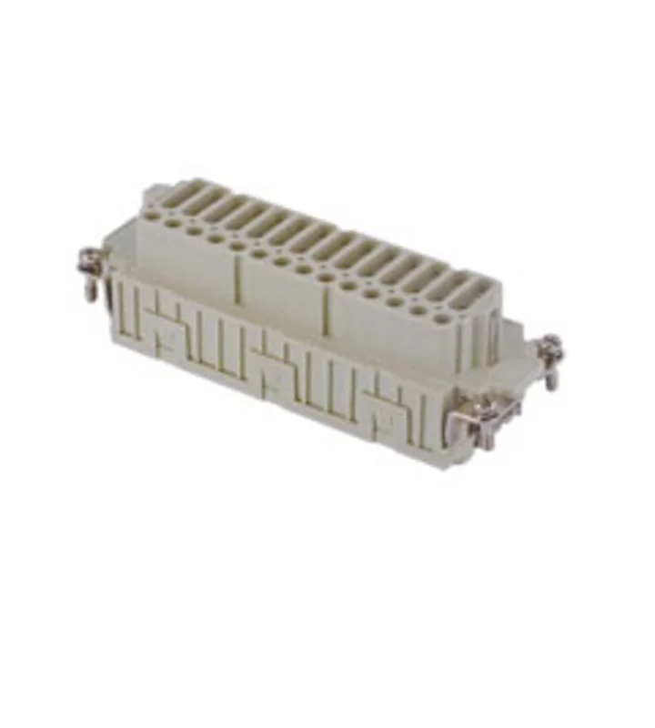 female insert, size 104.27, 42p+PE, silver, spring, 10A, 400V