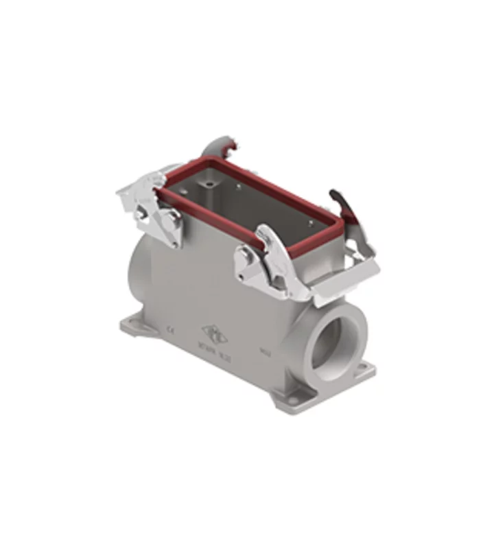 surface mounting housing, size 77.27, 180 °C alu, 2 levers, 1xM32 side