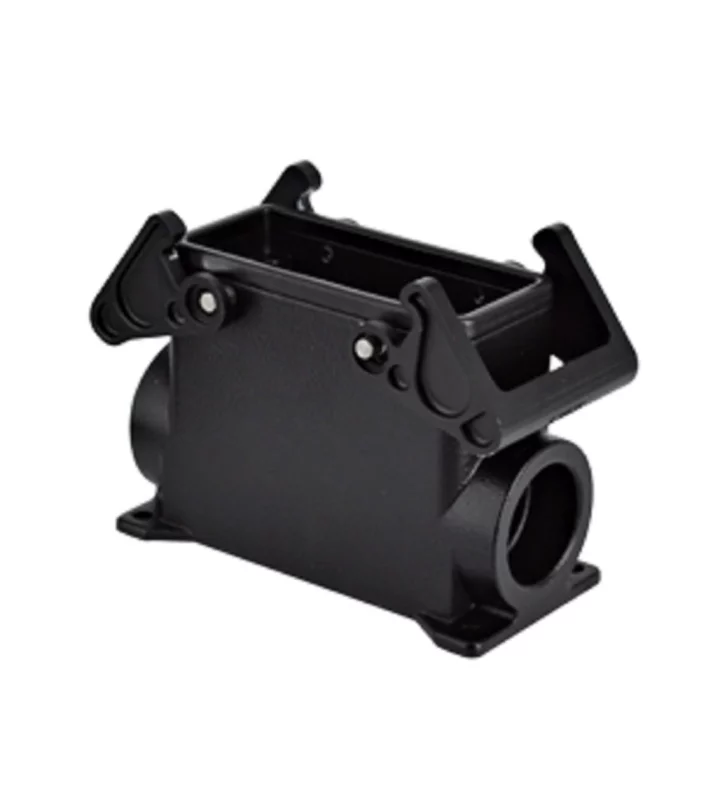 surface mounting housing, high, size 77.27, LS-type alu, 2 levers, 1xM32 side