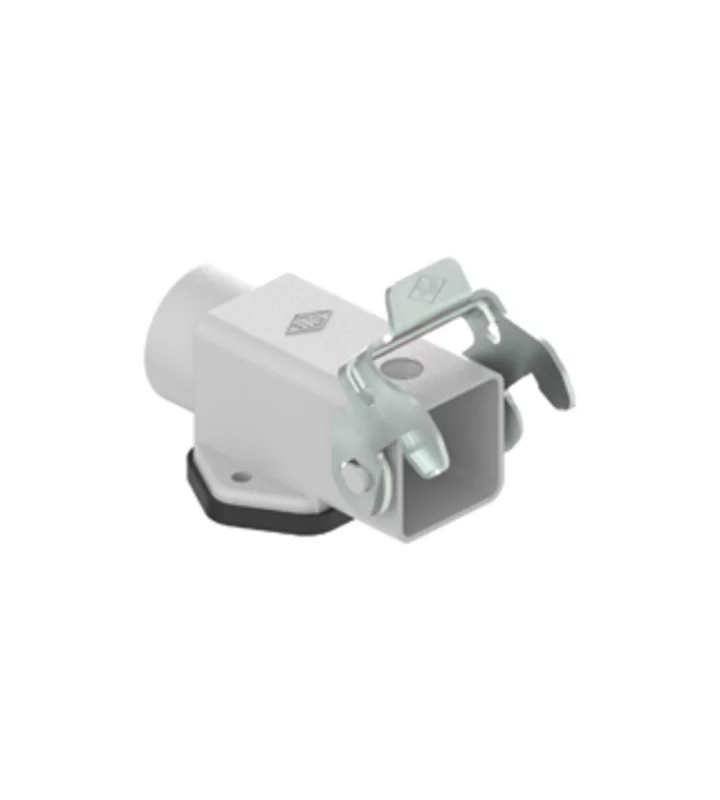 bulkhead mounting housing, angled, size 21.21, CKA zinc, 1 lever stainless steel, 1xPG11 side