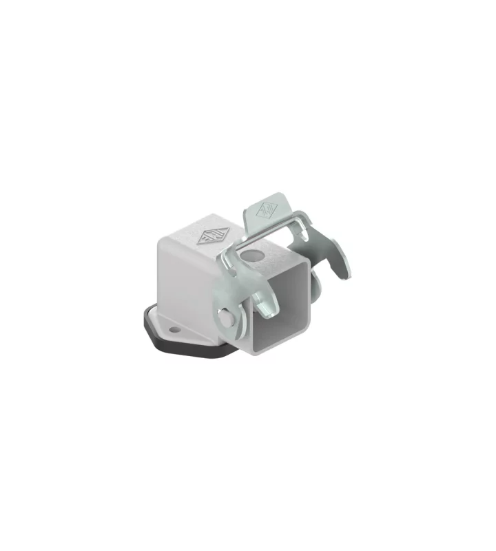 bulkhead mounting housing, angled, size 21.21, CKA zinc, 1 lever steel