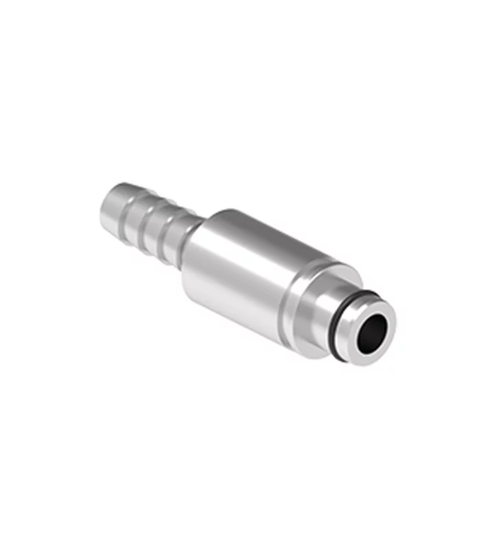 male contact, pneumatic, 8,0mm internal, straight, hose barbs, without shut-off valve