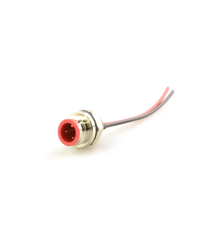 Mini C male panel mount connector