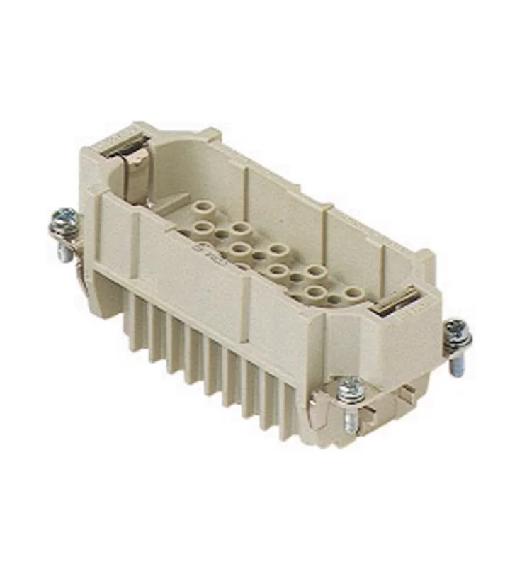 male insert, size 77.27, 40p+PE, crimp, 10A, 250V