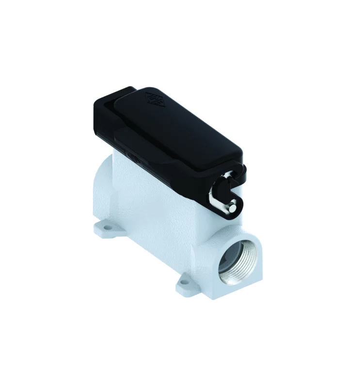surface mounting housing, high, size 66.16, IL-BRID alu, 1 lever, 1xM25 side, spring cover