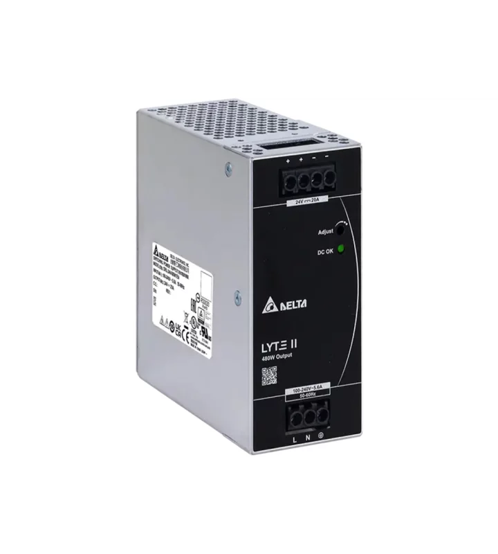 Power supply, 1Ph, 480W, DIN Rail, AC/DC, 24 Vdc, 20 A