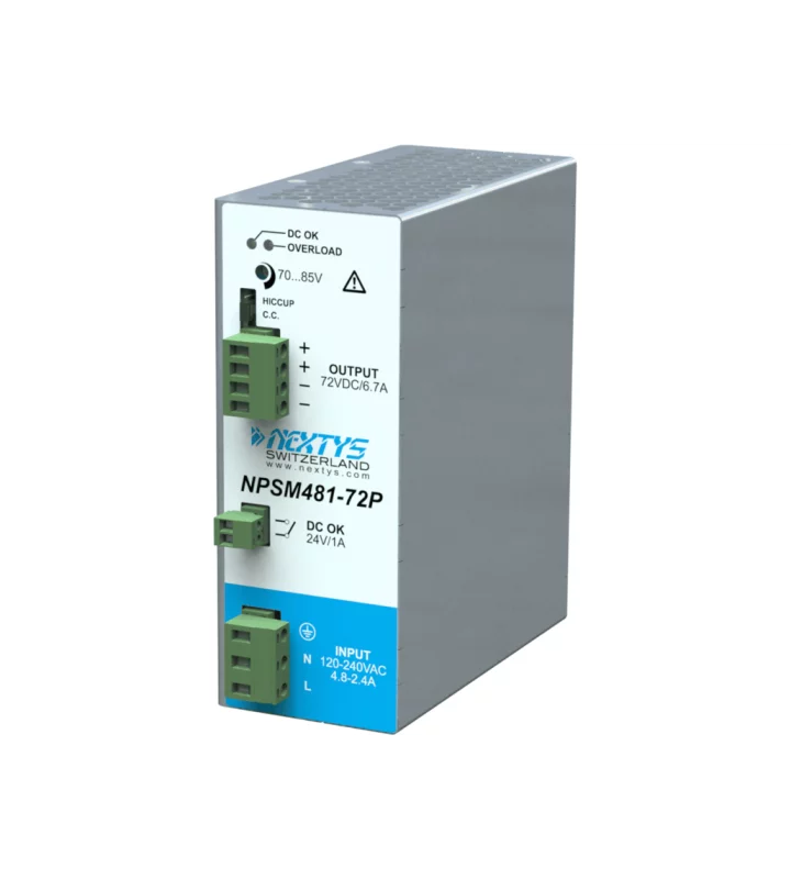 Premium Power Supply 1Ph, 480W Din-Rail AC/DC 72 Vdc 6,7 A