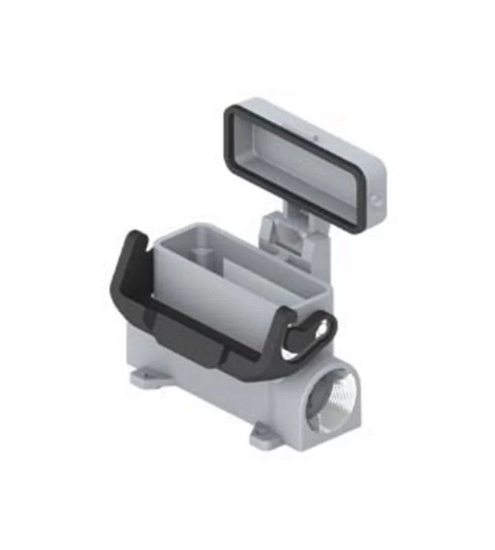 surface mounting housing, high, size 66.16, IL-BRID alu, 1 lever, 2xPG21 side, cov.
