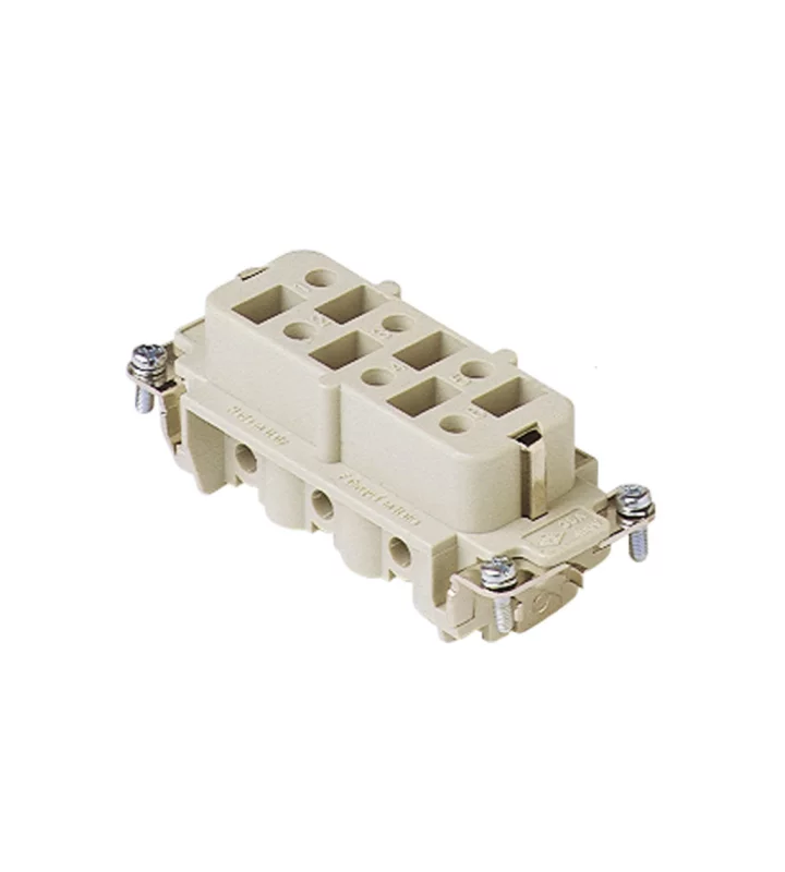 female insert, size 77.27, 6p+PE, silver, screw, 35A, 400/690V