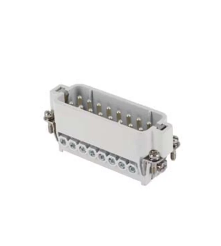 male insert, size 66.16, 16p+PE, tin, screw, 16A, 250V, JEI