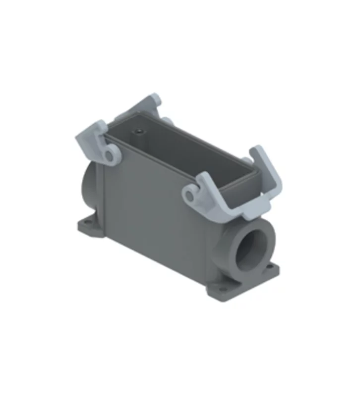 surface mounting housing, high, size 104.27, T-TYPE plastic, 2 levers, 1xM40 side