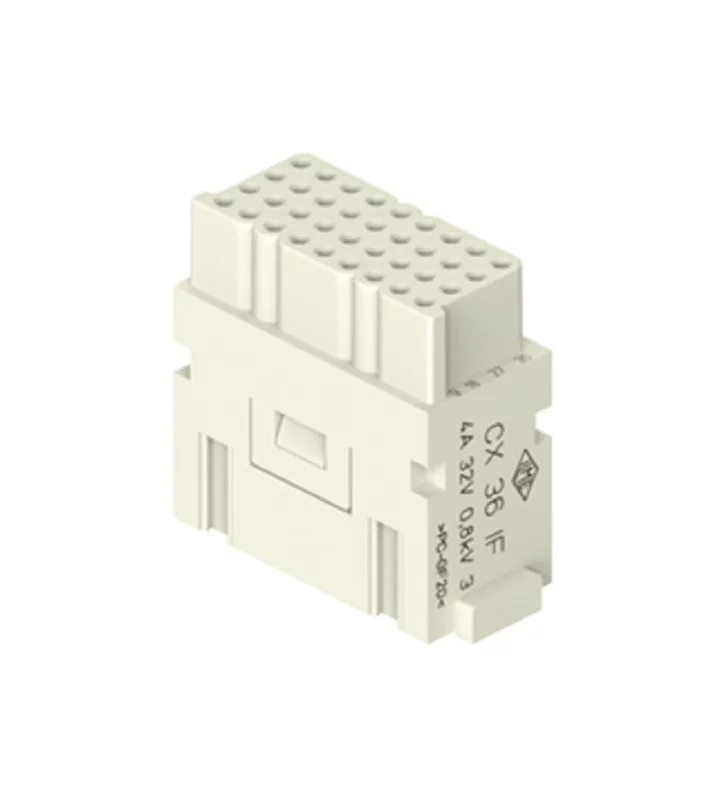 female insert, MIXO, 1MU, 36p, crimp, 4A, 32V