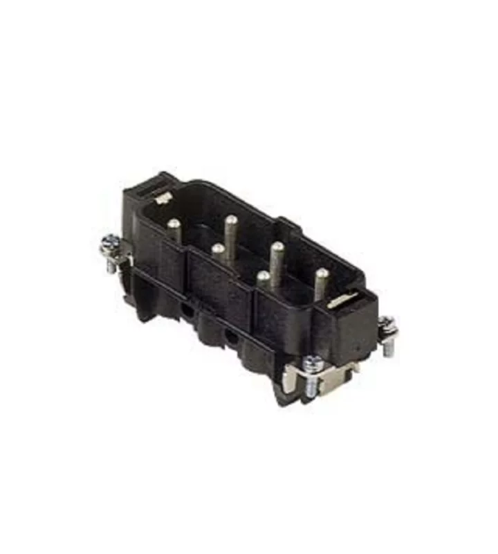 male insert, 6p+PE, silver, screw, 35, 400, 690V, for size 77.62,  black