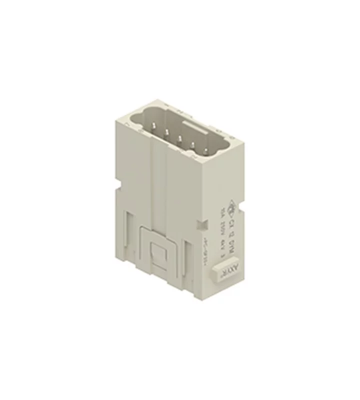 male insert, MIXO, 1MU, 12p, AXYR® push-in connection, 10A, 250V
