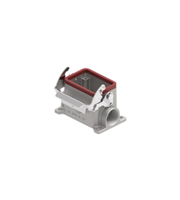 surface mounting housing, size 44.27, 180° alu, 1 lever, 1xM20 side