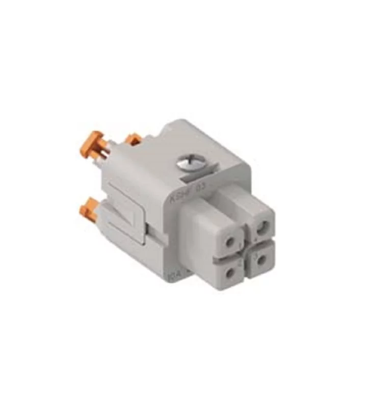 female insert, size 21.21, 3p+PE, silver, SQUICH, 10A, 400V