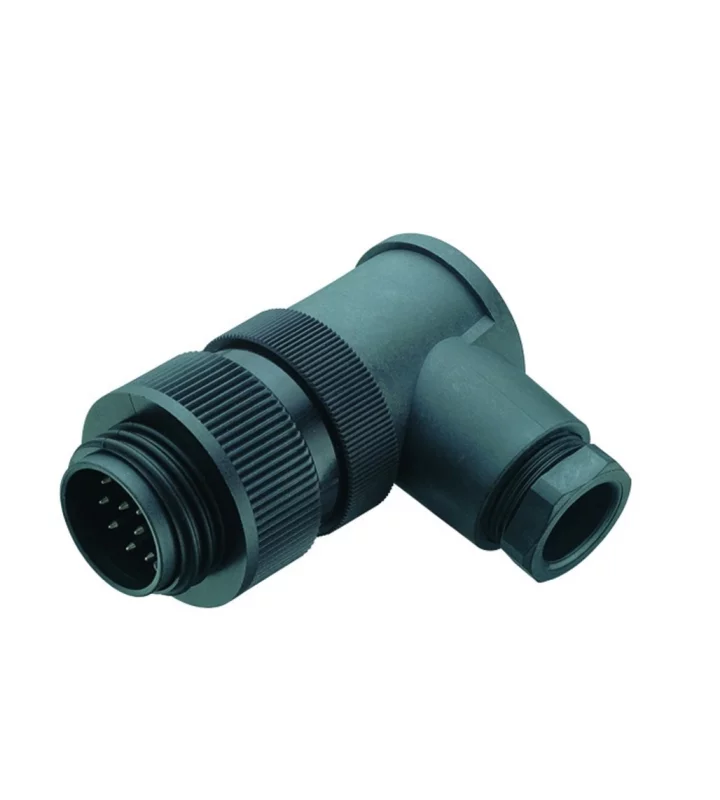 Male angled connector
