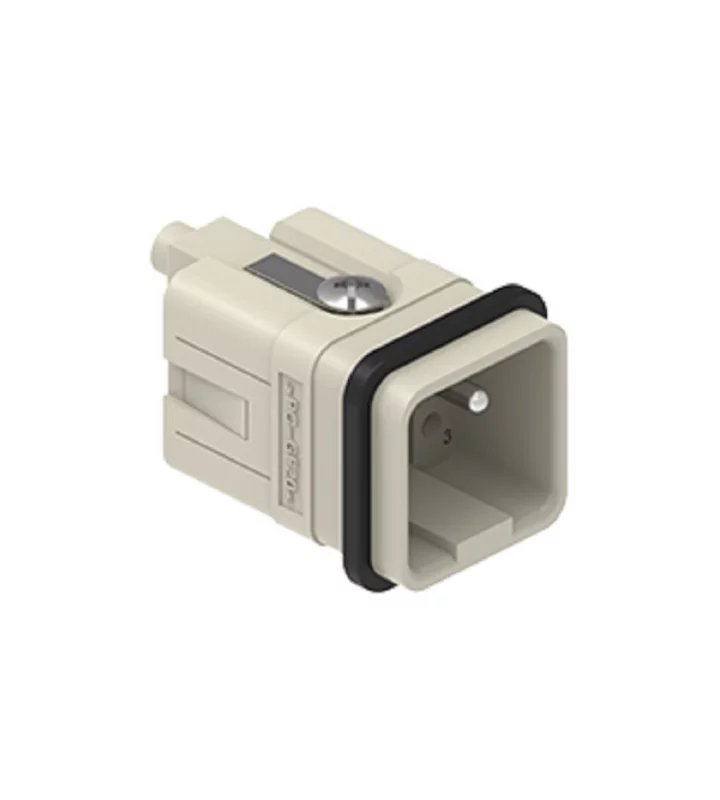 male insert, size 21.21, 5p+PE, crimp, 16A, 230, 400V