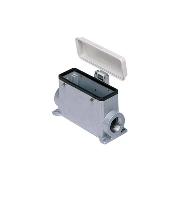 surface mounting housing, high, size 104.27, C-TYPE alu, 4 pegs, 1xPG21 side, cov.