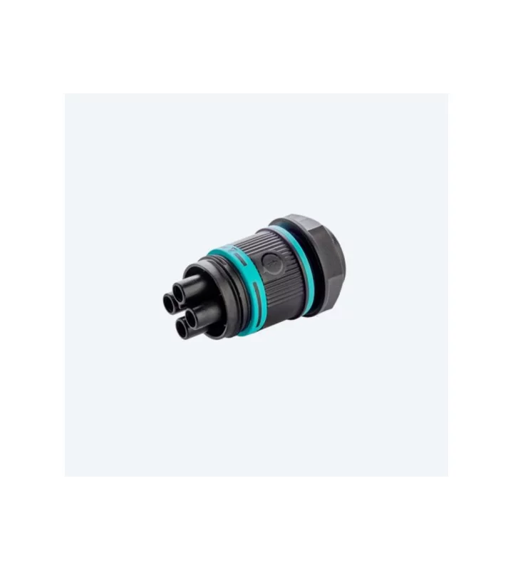Mini socket connector panel-mounted, screw