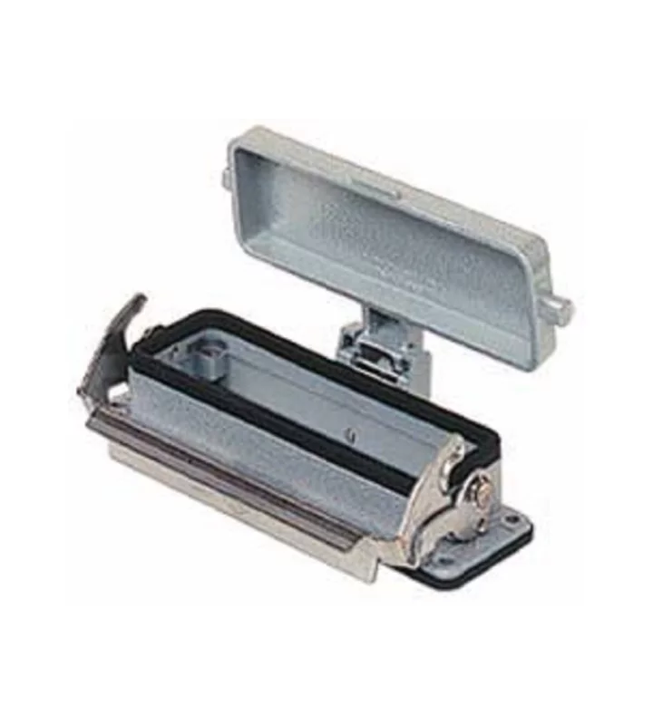bulkhead mounting housing, size 77.27, V-TYPE alu, 1 lever, cover metal