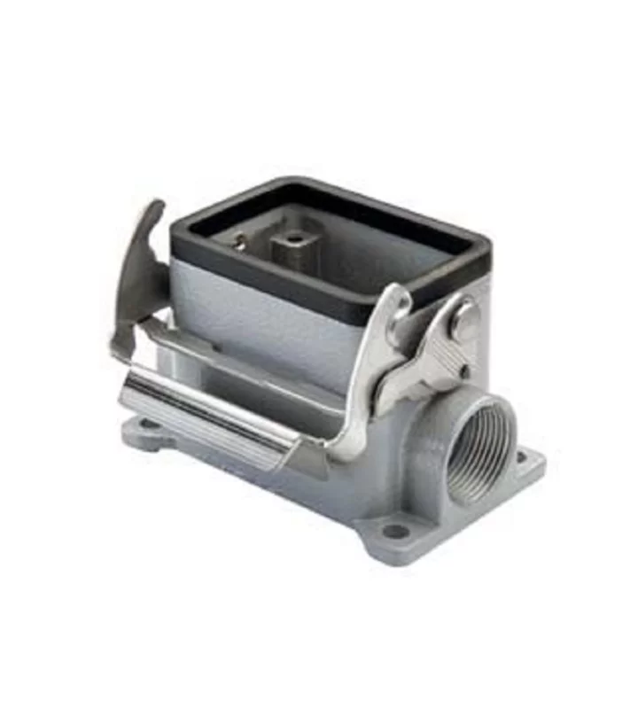 surface mounting housing, high, size 44.27, HNM alu, 1 lever, 2xM32 side