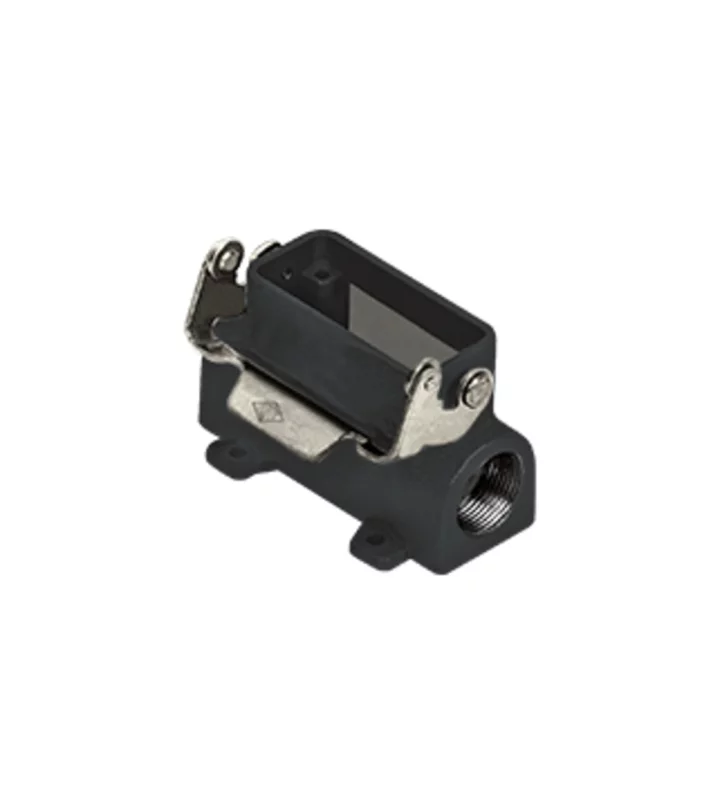 surface mounting housing, size 49.16, W-TYPE alu, 1 rigid lever, 2xM25 side
