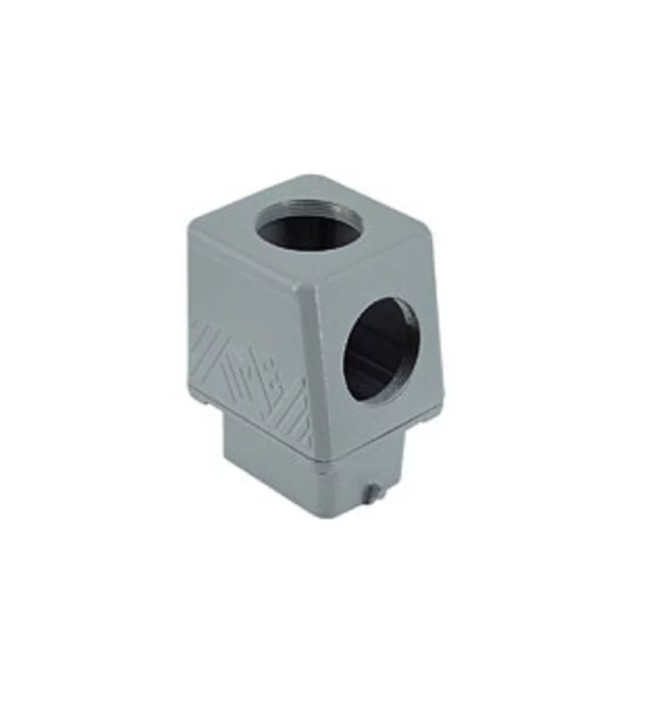 hood, size 44.27, BIG alu, 2 pegs, 2xM40 top, 2xM40 side, extended terminal compartment